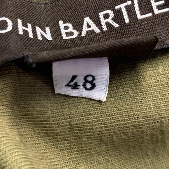 JOHN BARTLETT Size 38 Green Olive Cotton Crew Neck T-shirt - Picture 11 of 12